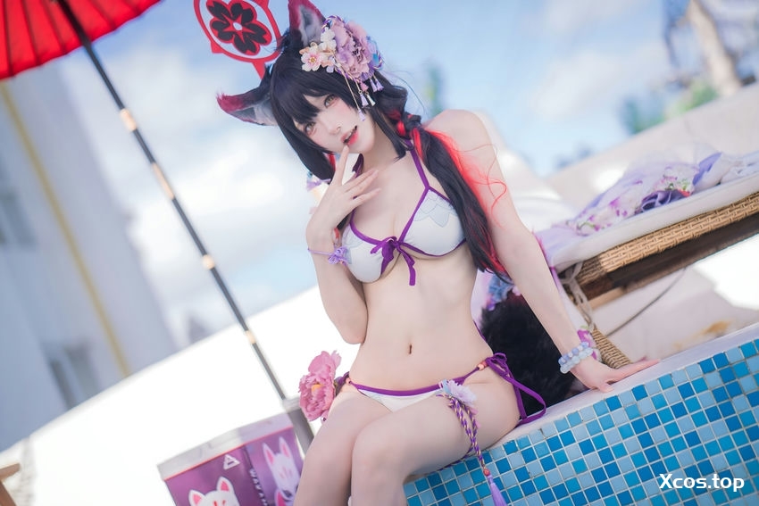 阿包也是兔娘 NO.106 蔚蓝档案 狐坂若藻 水着 [32P-187M]