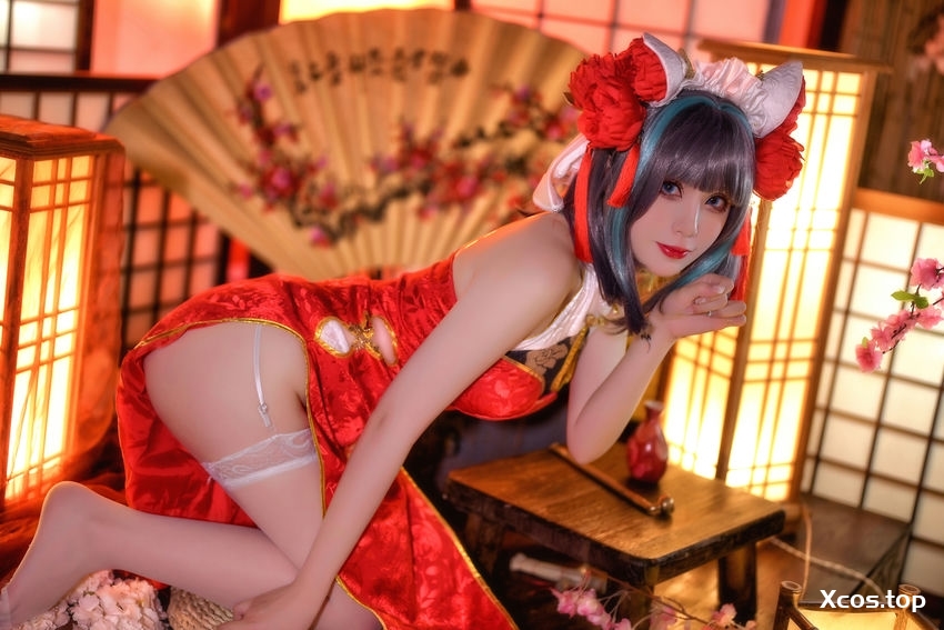 Zyra秋 - 碧蓝航线 柴郡 红旗袍 [20P-176MB]