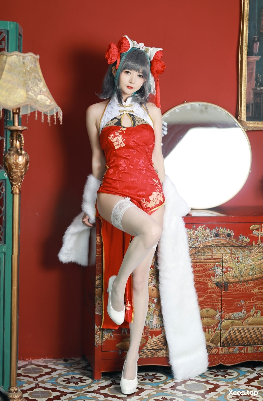 51酱 - 碧蓝航线 柴郡 新春旗袍 [12P-54MB]