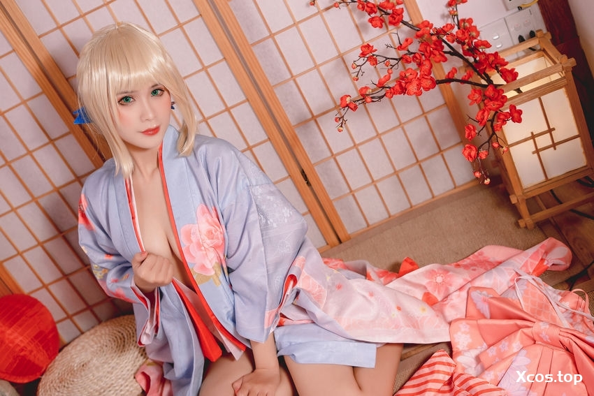 Pyoncos (ピオン) cosplay Saber Kimono [34P+1V-222MB]