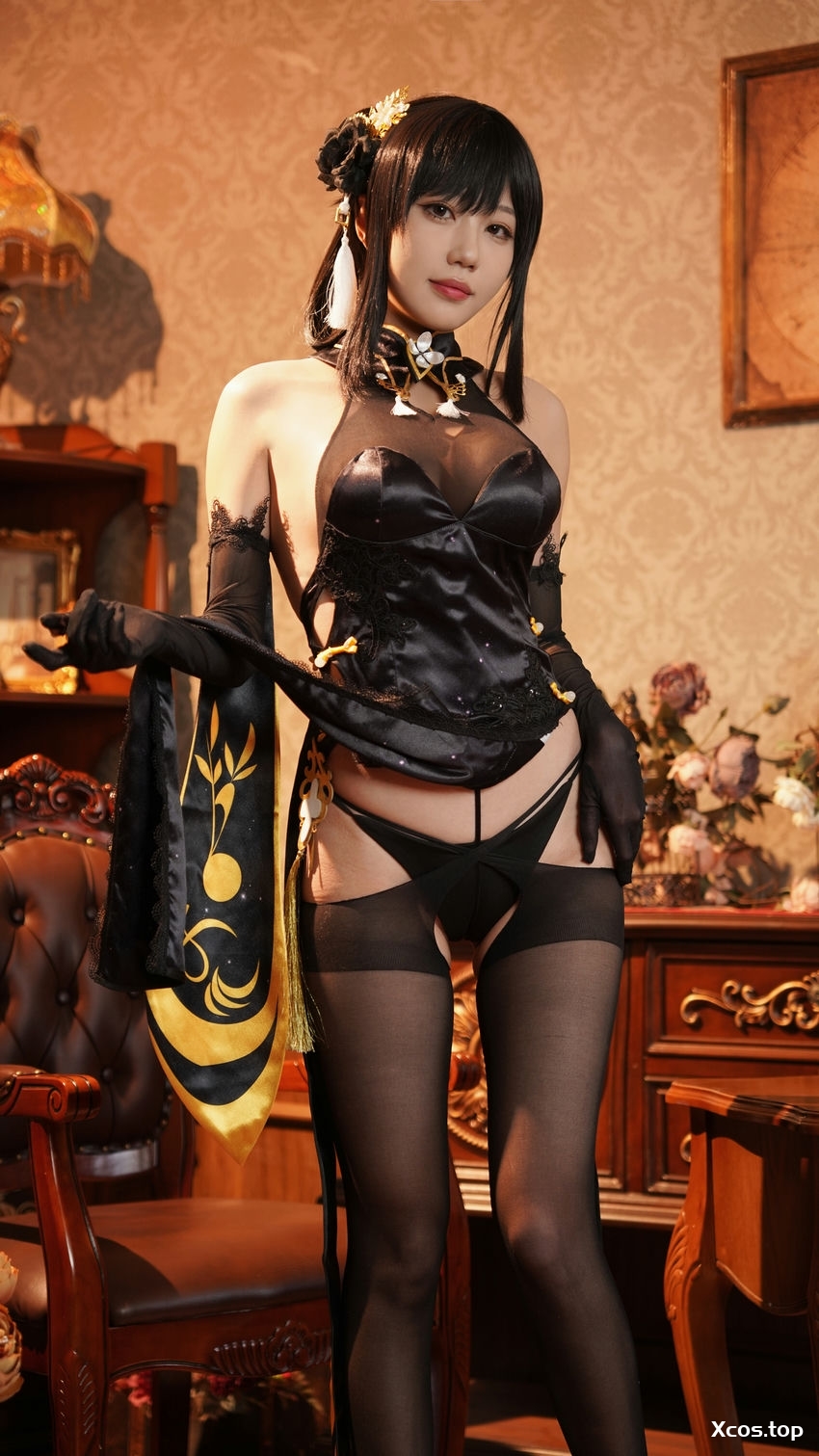 [专享] 无影喵喵Ghost NO.010 镇海黑旗袍 [131P+4V-3.71GB]