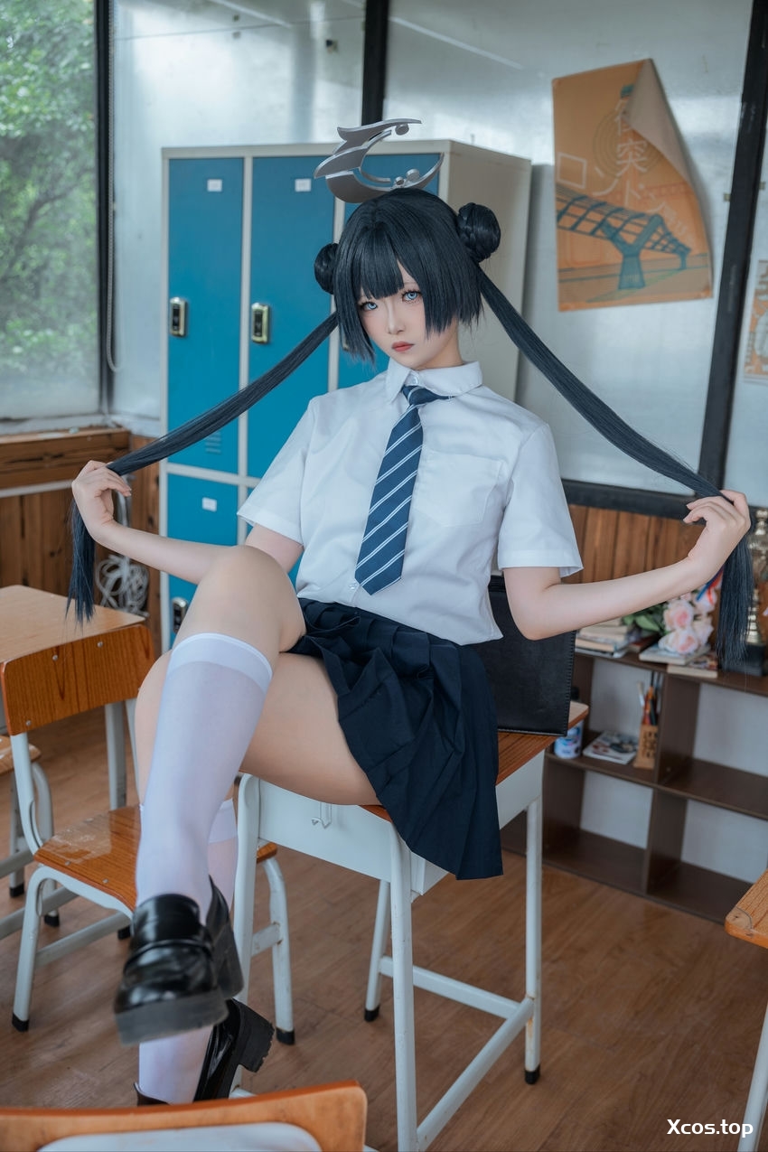 炸虾球耶呜 - 蔚蓝档案 妃咲 制服 [44P-410MB]