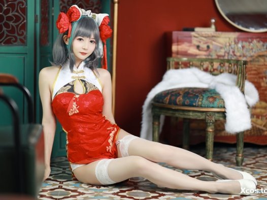 51酱 – 碧蓝航线 柴郡 新春旗袍 [12P-54MB]